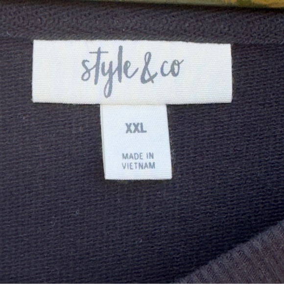 Style & Co Women's Black Crew Neck Sweatshirt with Fringe Plus Size XXL - Picture 4 of 8